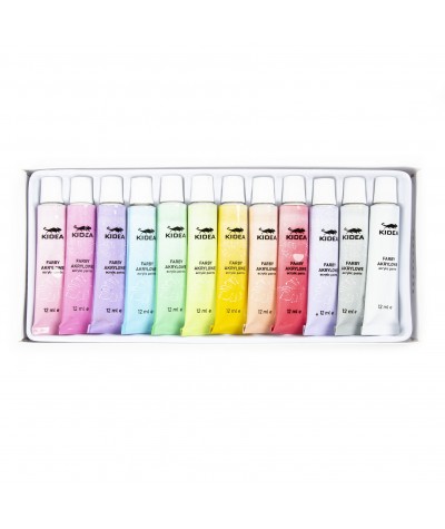 Farby akrylowe w tubkach KIDEA 12x12ml pastelowe