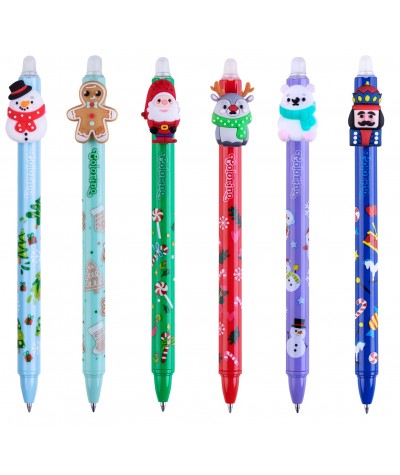 Długopisy wymazywalne ŚWIĄTECZNE Colorino 6 SZTUK Christmas 0,5mm