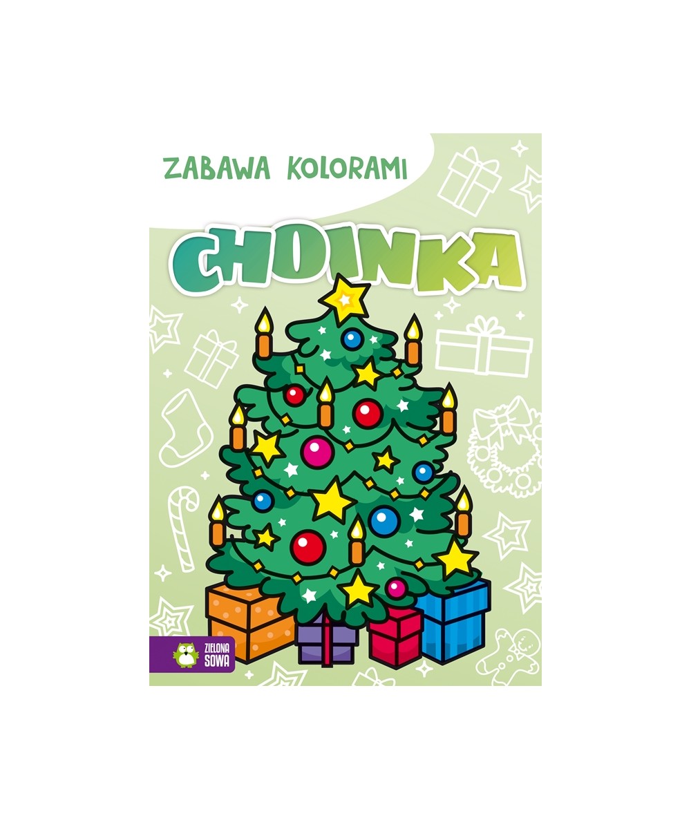 Kolorowanka świąteczna Zabawa kolorami CHOINKA Zielona Sowa 24 obrazki 4+