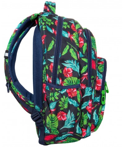 Plecak szkolny w kwiaty CoolPack CANDY JUNGLE tropikalny BASIC PLUS CP 17”