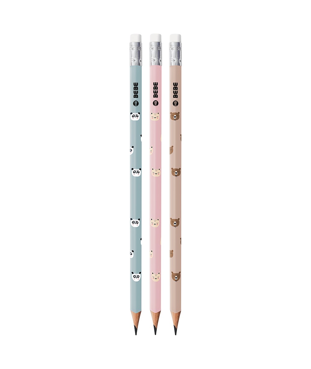 Ołówek z gumką HB Interdruk BEBE GIRLS dla dziewczynki 1 SZT. MIX
