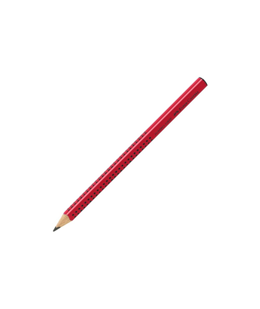 Ołówek Faber-Castell JUMBO GRIP B CZERWONY GRUBY do nauki pisania