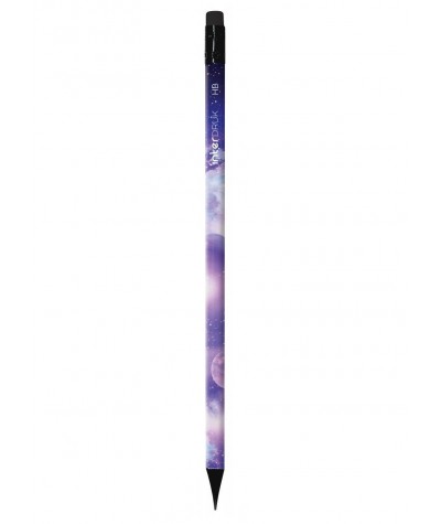 Ołówek HB z gumką INTERDRUK GALAXY młodzieżowy z czarnego drewna MIX 1 SZT.
