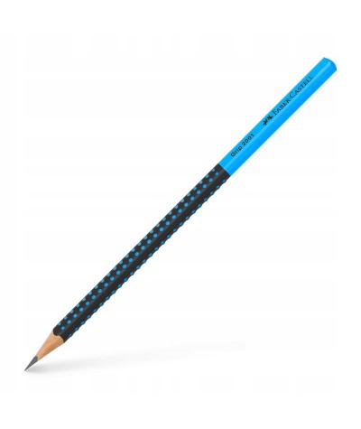 Ołówek Faber-Castell B GRIP 2001 trójkątny Two Tone niebiesko-czarny