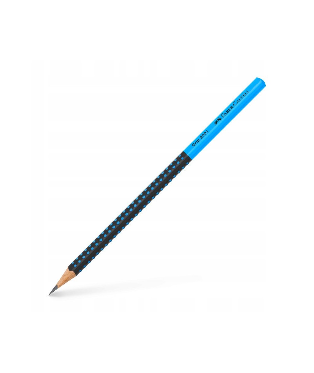 Ołówek Faber-Castell B GRIP 2001 trójkątny Two Tone niebiesko-czarny