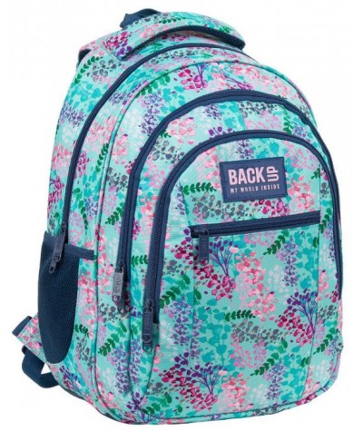 Plecak szkolny w kwiaty LATO BackUP pastelowy O20