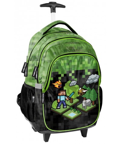 Plecak na kółkach PIXEL dla fana gry Minecraft do klas 1-3 PASO