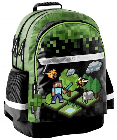 Plecak szkolny dla fana gry Minecraft Pixel PASO do klas 1-3