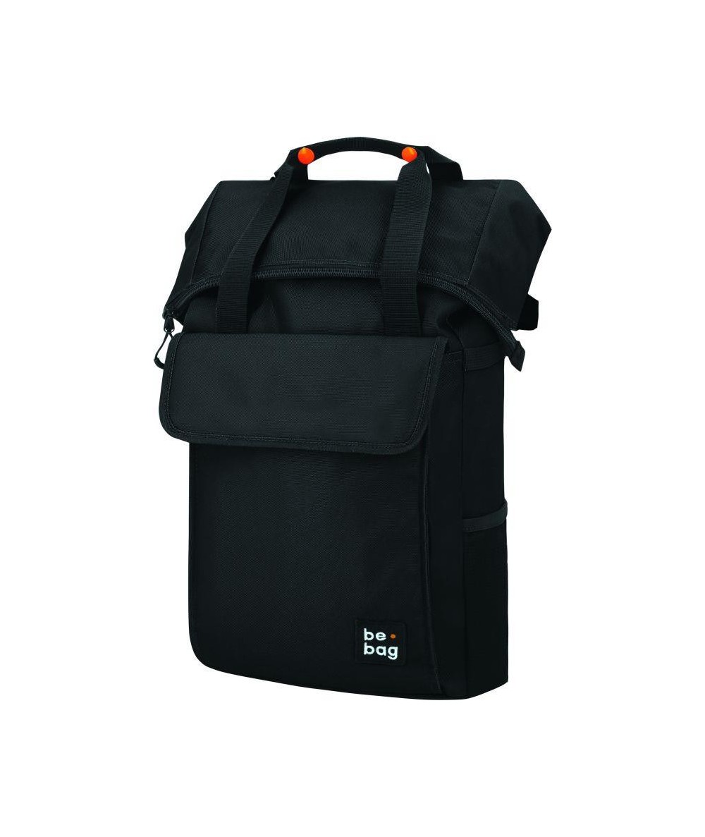 Plecak EKO młodzieżowy duży be.bag be.flexible Black czarny zwijany