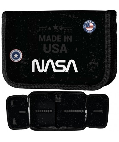 Piórnik NASA czarny szkolny PASO bez wyposażenia