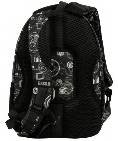 Plecak BackUP RADAR szkolny dla chłopaka czarny 26L A39