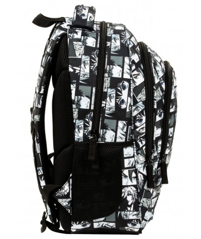 Plecak MANGA młodzieżowy BackUP szkolny czarno-biały 26L X43