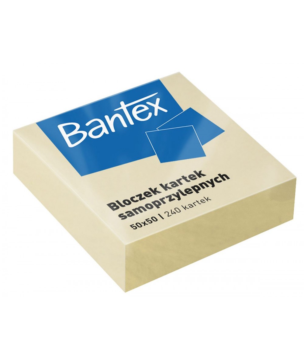 Karteczki samoprzylepne mini ŻÓŁTE notes Bantex 240k. 50x50mm