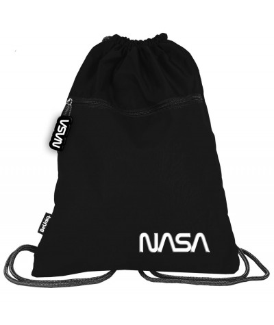 Worek na plecy czarny NASA duży młodzieżowy Paso mocny BeUniq