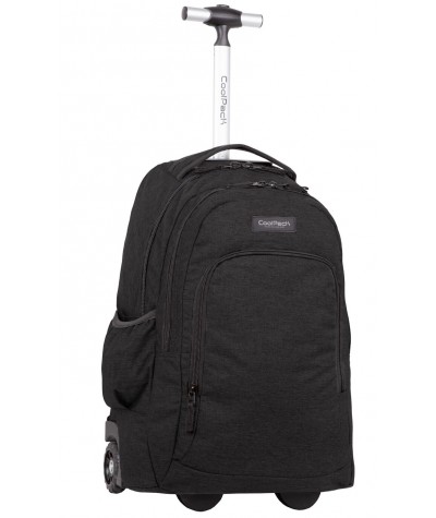 Duży plecak na kółkach dla studenta CoolPack CP SNOW BLACK SUMMIT czarny denim