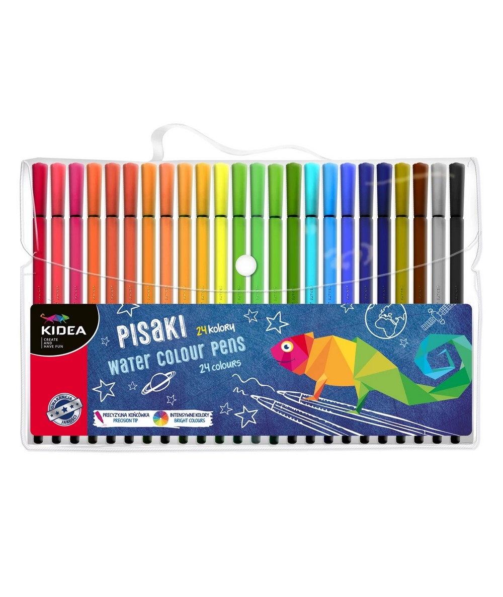 Pisaki dla dzieci do szkoły KIDEA 24 intensywne kolory do kolorowanek