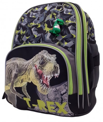 Plecak tornister dla chłopca BAMBINO T-REX dinozaur lekki PREMIUM + brelok 2