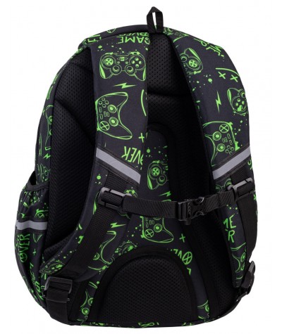Plecak dla pierwszoklasisty chłopca CoolPack czarny zielony GAME NIGHT JERRY CP