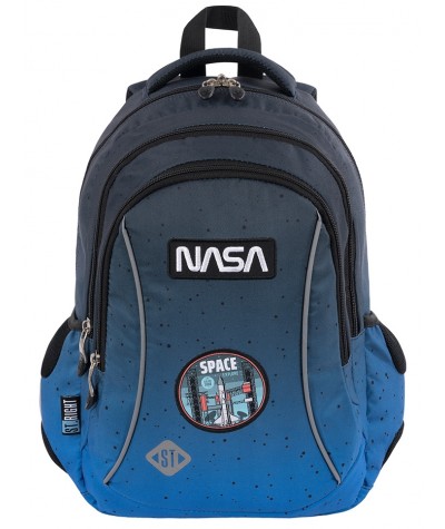 Plecak szkolny dla pierwszoklasisty NASA ST.RIGHT SPACE MOON kosmos naszywki BP26 Px0