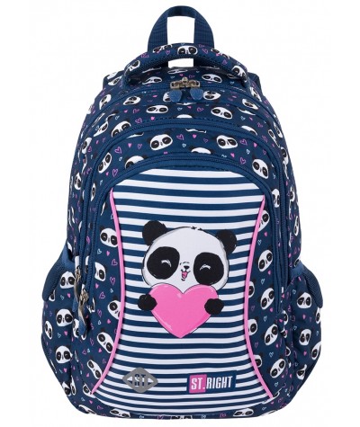 Plecak dla dzieci ST.RIGHT LOVE PANDA szkolny do 1 klasy BP26