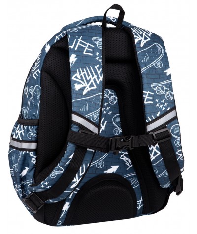 Plecak dla chłopca CoolPack deskorolki STREET LIFE do 1 klasy niebieski JERRY 21L