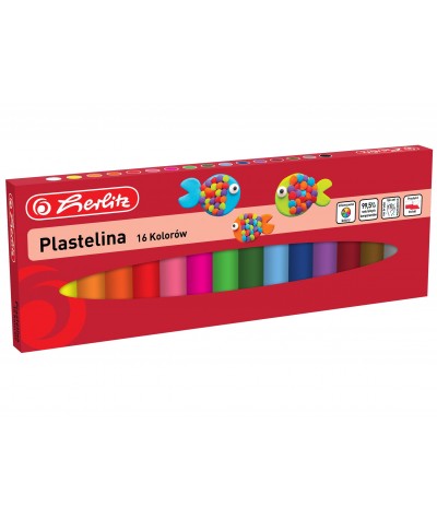 Plastelina szkolna Herlitz 16 kolorów bezpieczna dla dzieci