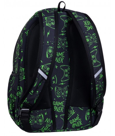 Plecak CoolPack szkolny w pady GAME NIGHT czarny zielony PICK 23L