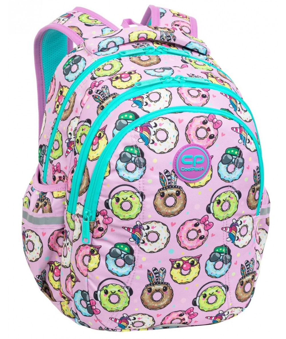 Plecak dla dziewczynki do 1 klasy CoolPack HAPPY DONUTS pączki JOY S 21L