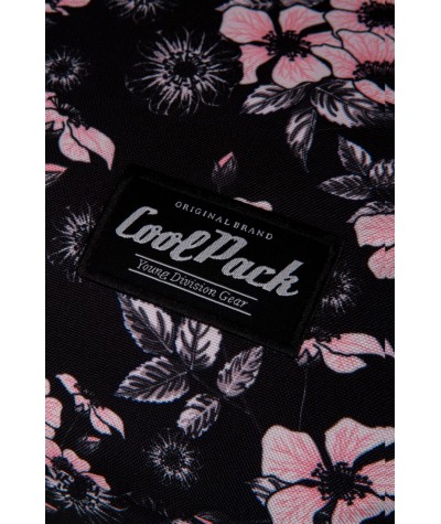 Mały plecak damski w kwiaty CoolPack HELEN czarny SLIGHT CP