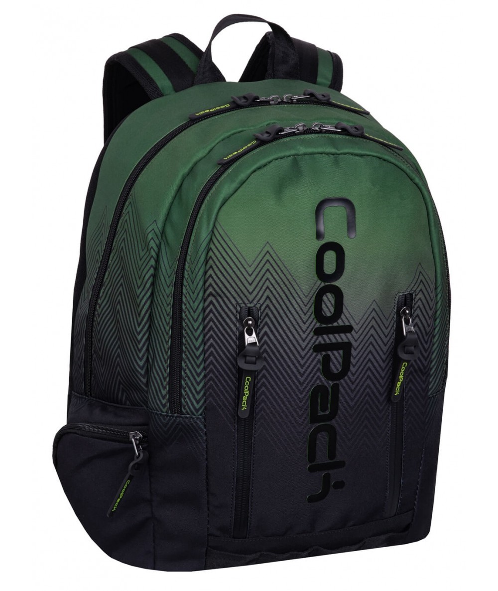 Plecak młodzieżowy męski CoolPack CP IMPACT GREEN TONE zielony ombre