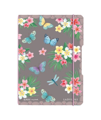 Notatnik A5 40k. w kwiaty HERLITZ ladylike butterflies