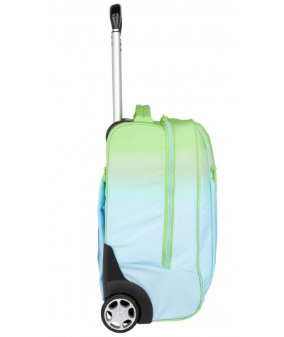 Błękitny plecak walizka na kółkach CoolPack Compact F086755