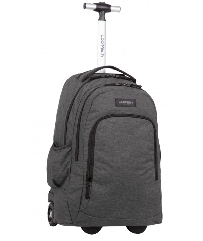 Duży plecak walizka na kółkach dla studenta CoolPack CP SNOW GREY SUMMIT szary denim