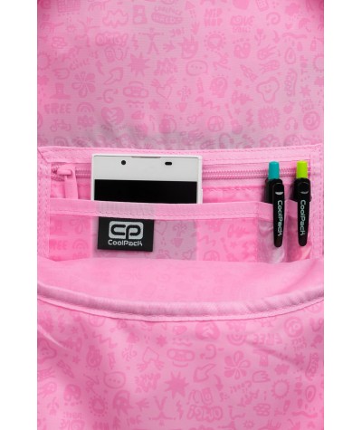 Różowy plecak szkolny gładki CoolPack PASTEL POWDER PINK RIDER