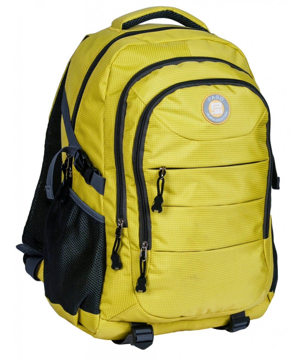 Plecak młodzieżowy Paso Active żółty duży sportowy 30L