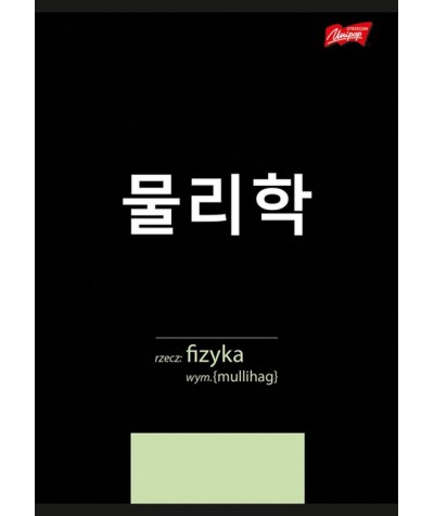 Zeszyt do FIZYKI K-POP koreański pop A5 60k. w kratkę ze ściągami