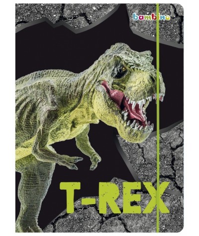 Teczka z gumką A4 BAMBINO T-REX dinozaur dla chłopca 300g