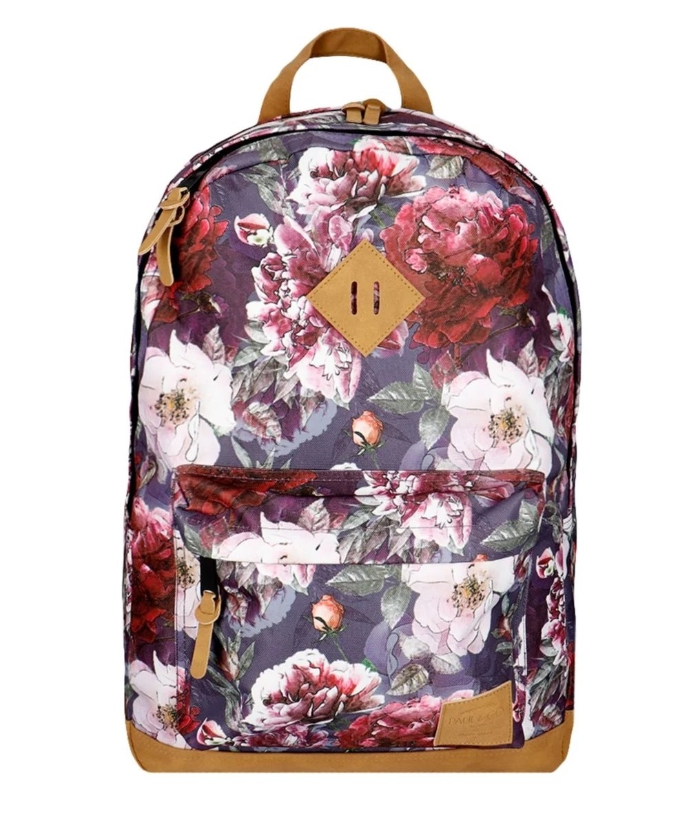 Plecak dla dziewczyny w kwiaty piwonie Paul&Co młodzieżowy Incood 27L