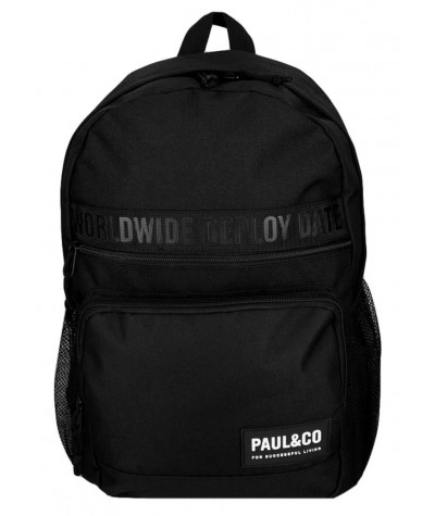 Plecak czarny młodzieżowy Paul&Co miejski Incood