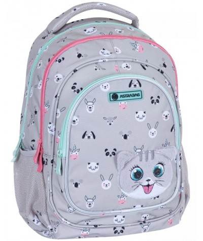 Plecak szkolny pluszowy kotek ASTRA KITTY THE CUTE do 1 klasy 20L