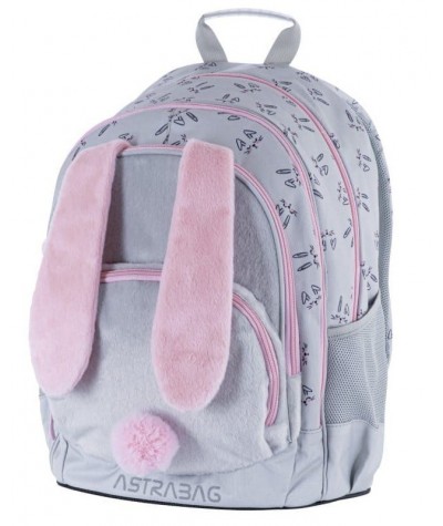 Plecak szkolny pluszowy KRÓLIK z uszami ASTRA HONEYBUNNY do klas 1-3