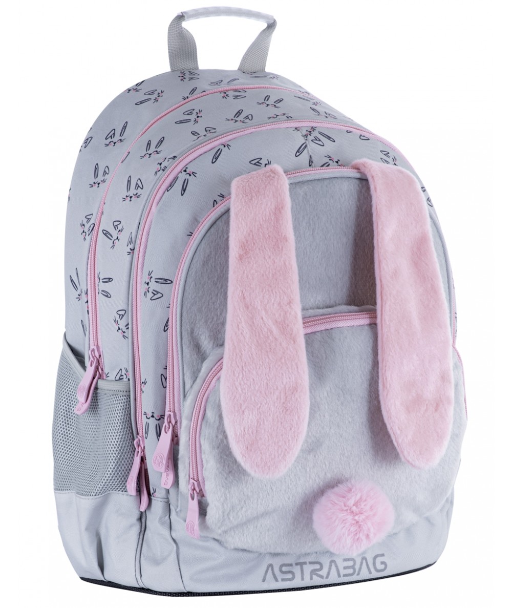 Plecak szkolny pluszowy KRÓLIK z uszami ASTRA HONEYBUNNY do klas 1-3