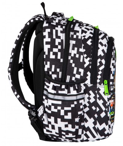 Plecak CoolPack dla pierwszoklasisty GAME OVER czarno-białe piksele JERRY 21L