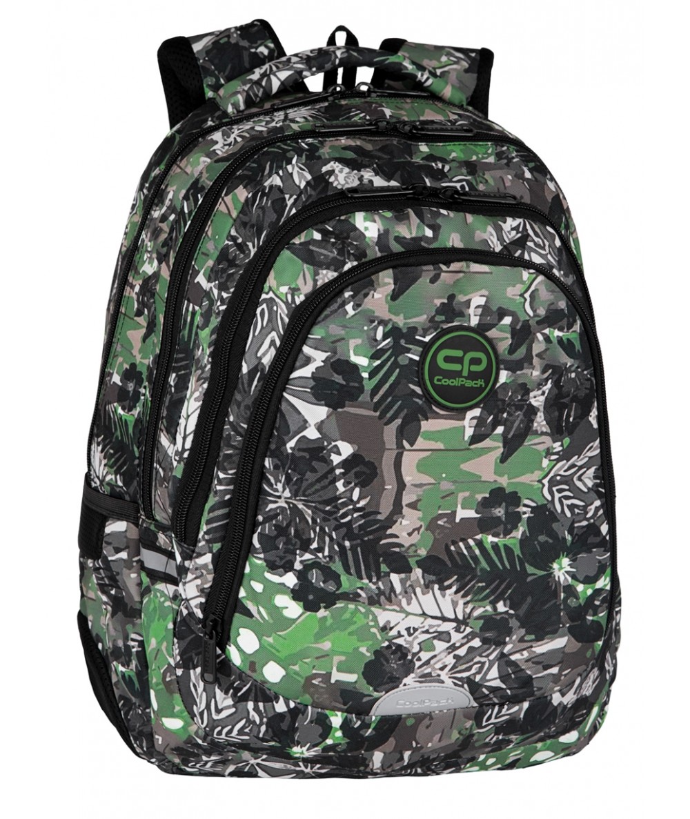 Plecak CoolPack zielone liście DIANE szkolny młodzieżowy DRAFTER CP 28L