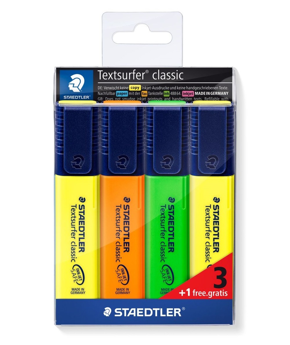 Zakreślacze Staedtler Textsurfer 4 kolory 0,3mm S364