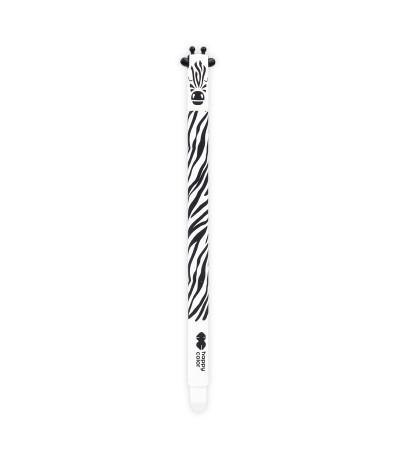 Długopis wymazywalny Happy Color Black&White zwierzaki niebieski 0,5mm MIX