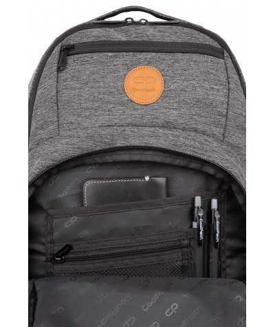 Plecak młodzieżowy CoolPack szary na laptop GRIF GREY 27L