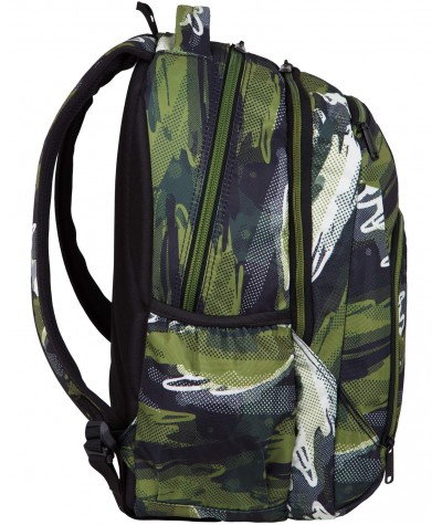 Duży plecak szkolny młodzieżowy CoolPack CP GECKO zielony camo 30 LITRÓW BREAK