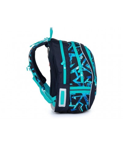 Plecak szkolny Topgal niebieskie graffiti dla chłopaka CODA 21020 B