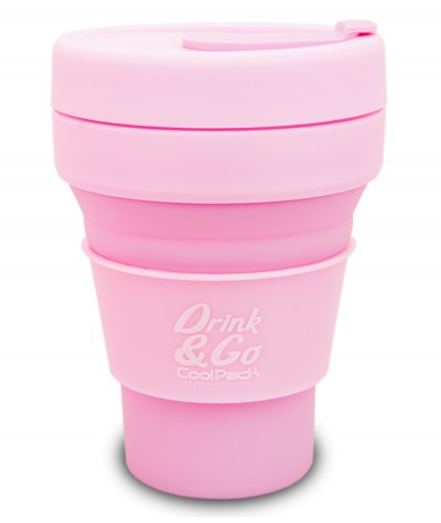 Kubek silikonowy CoolPack 355ml PASTEL PINK RÓŻOWY składany BPA FREE